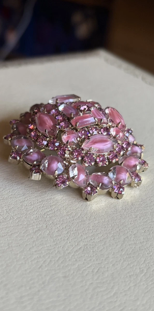 vintage pink rhinestone pin products for sale | eBay