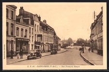 Old postcard Saint-Omer, Rue Francois Ringot, street view 