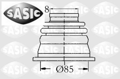 SASIC 4003408 Faltenbalgsatz für Antriebswelle Achsmanschette Set Satz 