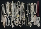 Estate Vintage Chunky Fashion Pearl Necklace Costume Jewelry Signed Lot Redesign