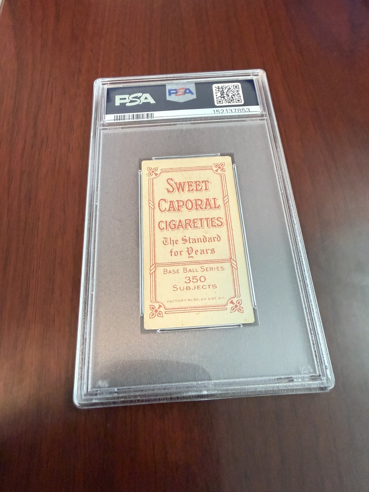 1909-1911 T206 Sweet Caporal Newt Randall Rookie Card. PSA 3 view 2