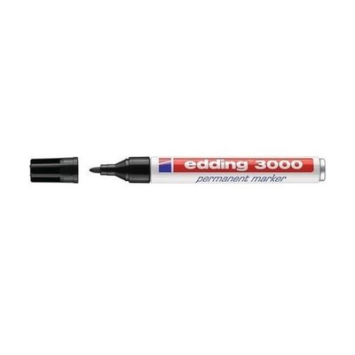 10 Stk. Edding Permanentmarker 3000 schwarz Strich-B.1,5-3mm Rundspitze Marker