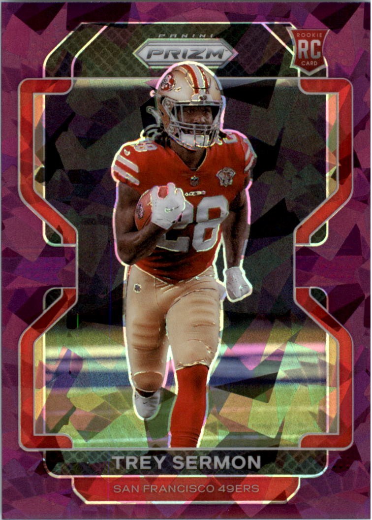 2021 Panini Prizm Prizms Purple Ice #354 Trey Sermon /225 - FB