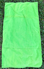 Vintage 1970s Fieldcrest Coordinated Fashions Bath Towel MCM Bright Green USA