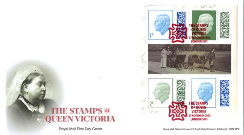 2025 GB STAMPS OF QUEEN VICTORIA PRESTIGE PANE *RED* CANCELLATION  27.11.25