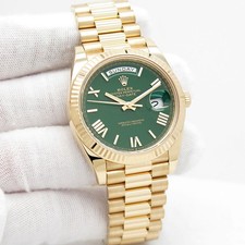 Rolex 228238 Day Date 40 18K Yellow Gold with Green Roman Dial