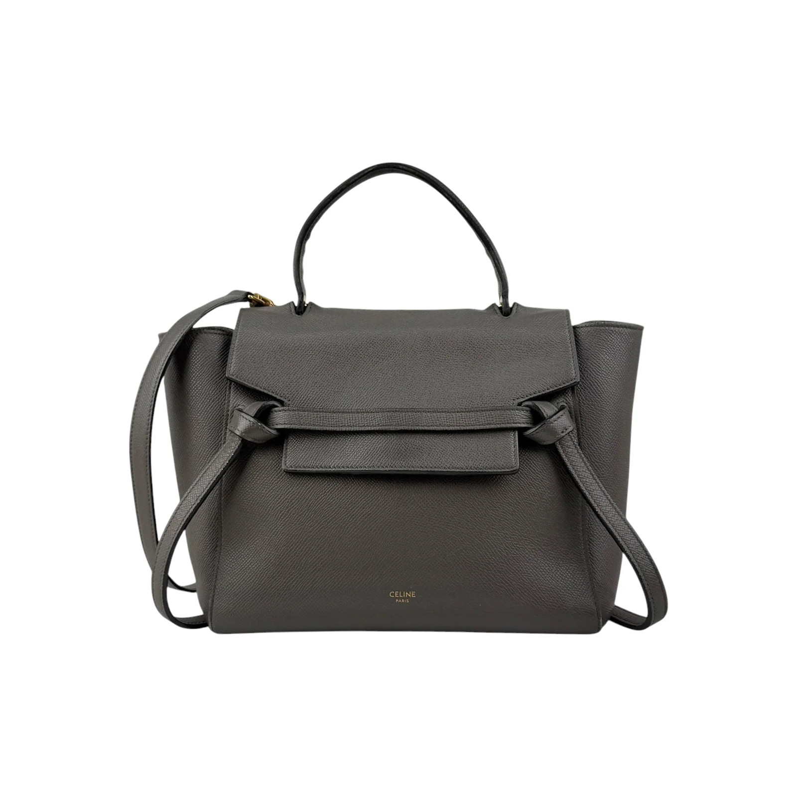 Celine Grey Leather Micro Belt Bag