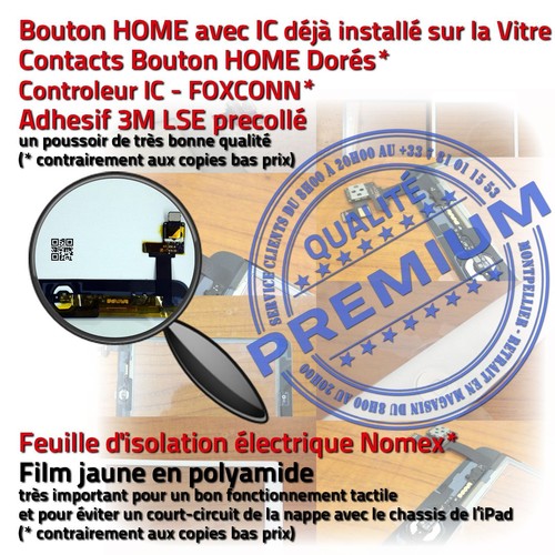 KIT Vitre Tactile iPad MINI A1455 Blanc Écran PREMIUM Assemblé Outils HOME IC - Photo 5/9