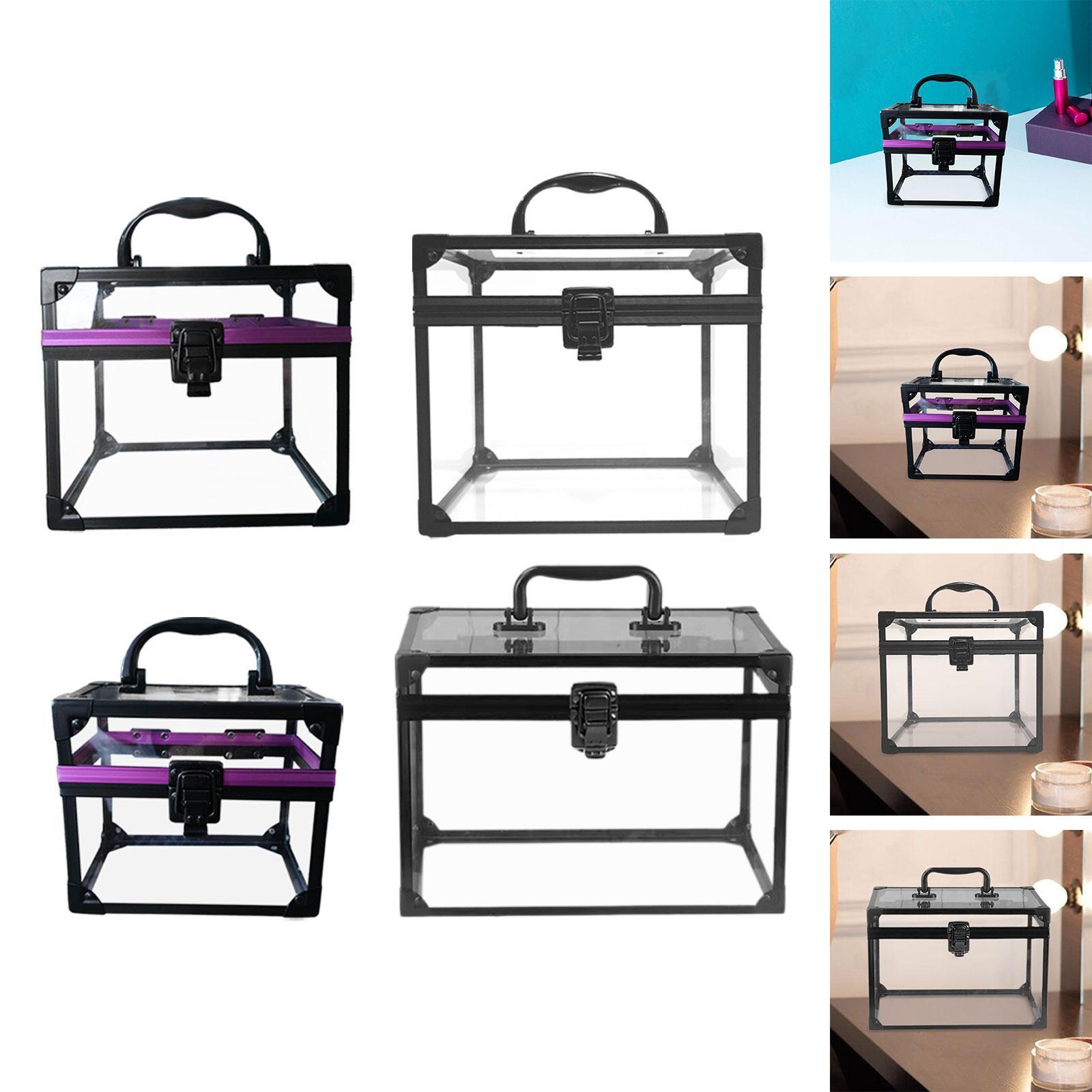 Transparent Portable Makeup Bag for Women Travel Vanity Storage  -image