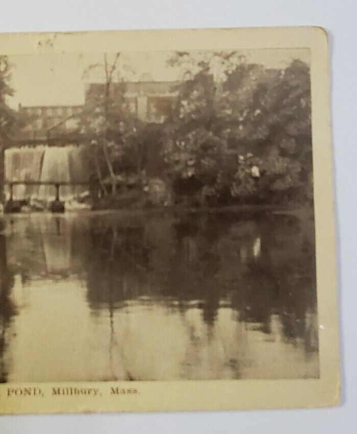 THE MILL POND Millbury, MA. Posted Postcard 9/5/18 G.W. 2c Red