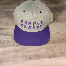 The Classics Yupoong "Purple Cowboy" hat Wool Blend Snapback NWOT