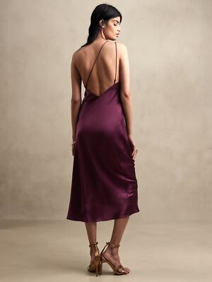 banana republic red silk dress NWOT Banana Republic TWISTED MAXI DRESS, Red Star SIZE L #850457 W0705H