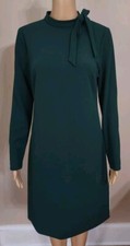 Calvin Klein Womens Dress Size 8 Green Sheath Top Bow NWT Retail $89.98