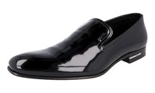 PRADA Patent Leather Black Tie Wedding Dress Shoes Loafer 2DB028 -  US 7 EU 40