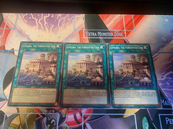 Yu-Gi-Oh! Lemuria the Forgotten City LED9-EN055 Common 1st Edition NM English x3