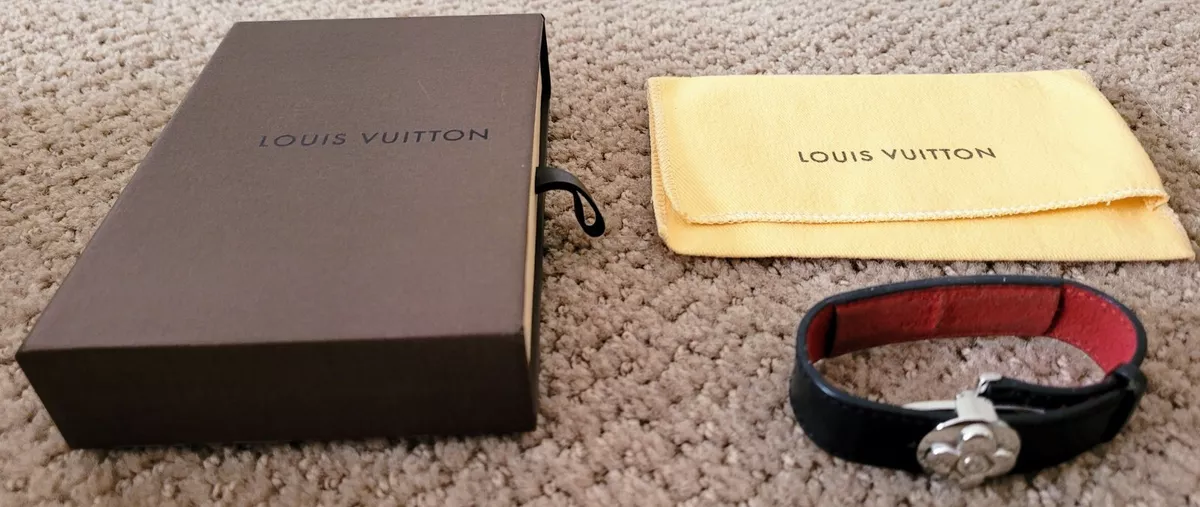 Louis Vuitton laether and gold plated bracelet