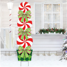 Candy Christmas Decorations Outdoor - 44In Peppermint Xmas Yard Stakes - Giant H