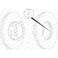 Ferodo 2X Bremsscheibe Vorne Ø304Mm BelüFtet FüR Mercedes-Benz T2/LN1