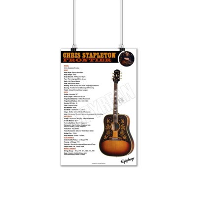 Chris Stapleton Frontier Limited Edition Epiphone Guitar Specs Wall Art Print