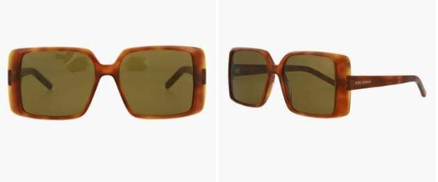 Saint Laurent Occhiali da sole quadrati 56 mm