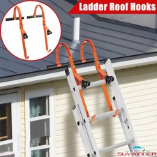 2 Pack Ladder Roof Hook w/ Wheel Ladders Stabilizer Holder for Steep Pitch Roof