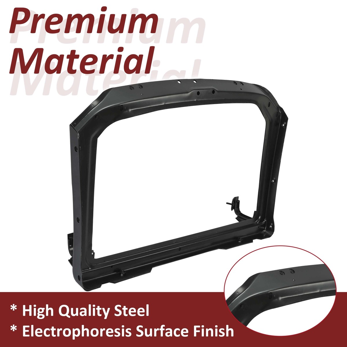 Black Radiator Core Support Cooling Steel For 1973 74 75