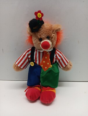 Vintage Plush Land Teddy Bear Clown 6-in Bean Bag Plush