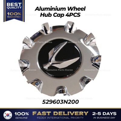 Genuine Aluminum Wheel Hub Center Cap For Hyundai Equus 2011-2013 - OEM Part #529603N200 (Silver)