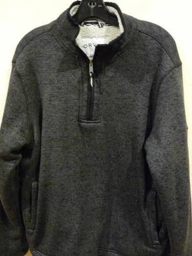 Orvis Classic Collection 1/4 Zip Warm Sherpa Pullover Meliert Grau Herren Large - Bild 2 von 4