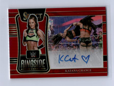2022 Select WWE #RA-KCT Katana Chance Red Ringside Action Signatures #05/99