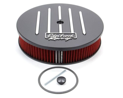 Edelbrock 41663 Air Cleaner Kit Race Series 14In X 3In Black Air Cleaner Assembl - Picture 1 of 8