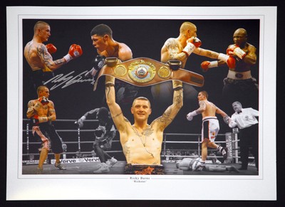 Ricky Burns signiert 12x16 Boxmontage Foto: Neu