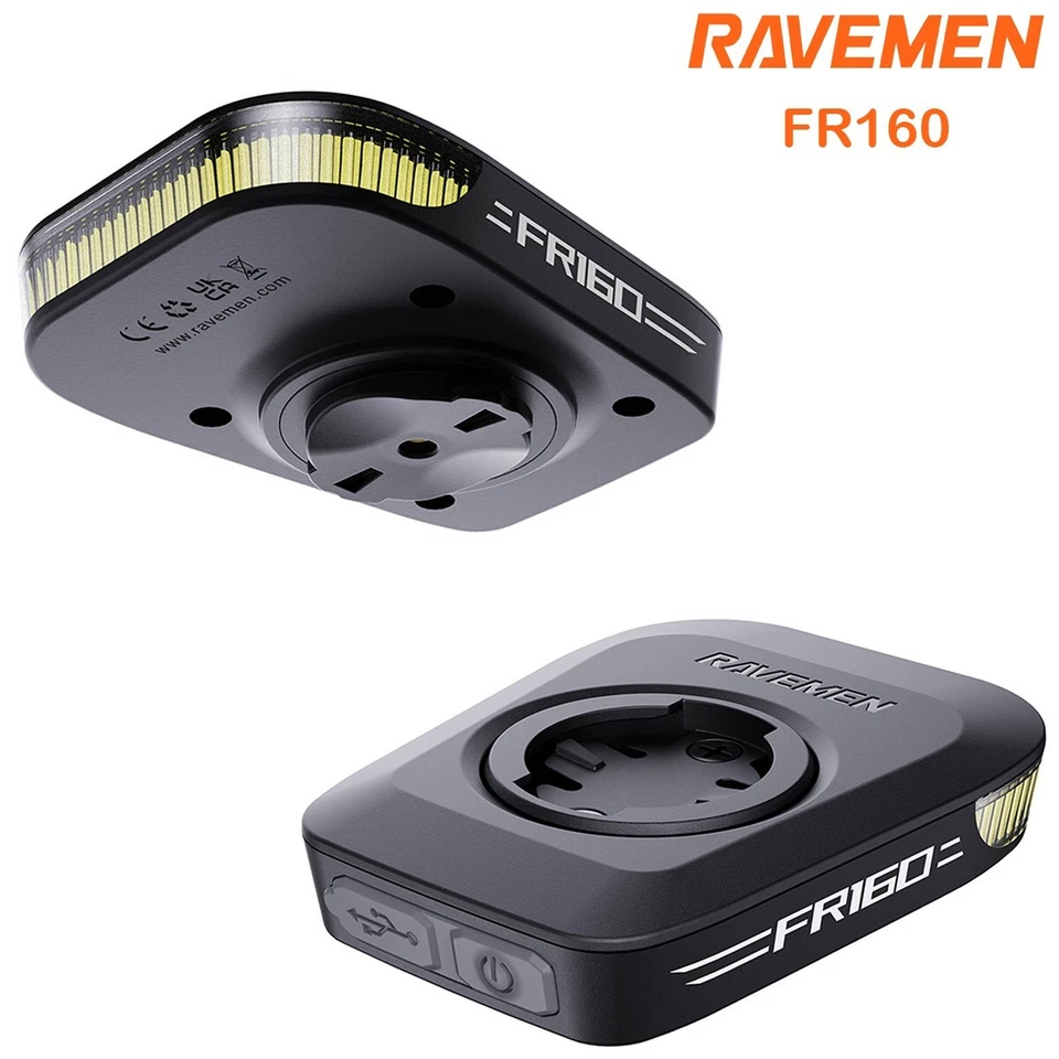 Ravemen Luce Anteriore Biciclette Luci per Garmin Computer Ricaricabile FR160 IT - Immagine 4 di 4