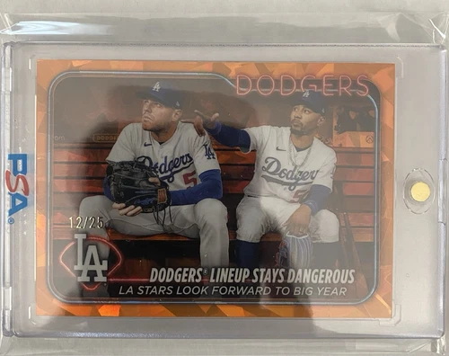 2024 Topps Chrome Sapphire Orange Refractor Mookie Betts/ Freddie Freeman /25