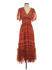 Ulla Johnson Women Orange Cocktail Dress 4