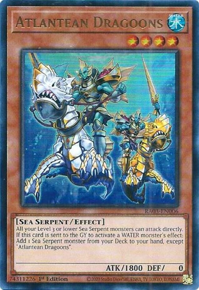 Atlantean Dragoons - RA03-EN006 - Ultra Rare - 1st Edition Near Mint