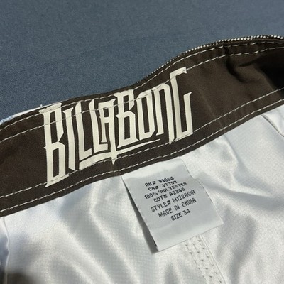 Vintage Y2K Billabong Board Shorts Mens 34 Surf Embroidered Check