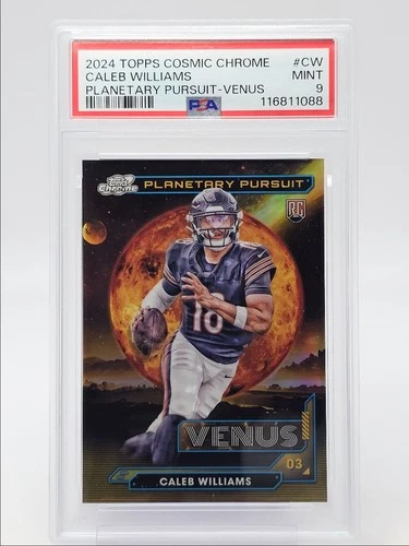 CALEB WILLIAMS 2024 TOPPS CHROME COSMIC PLANETARY PURSUIT VENUS RC PSA 9 Q1977