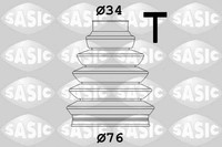 Radseitig Sasic 2933203 Faltenbalgsatz, Antriebswelle FüR CitroËN,Fiat,Peugeot