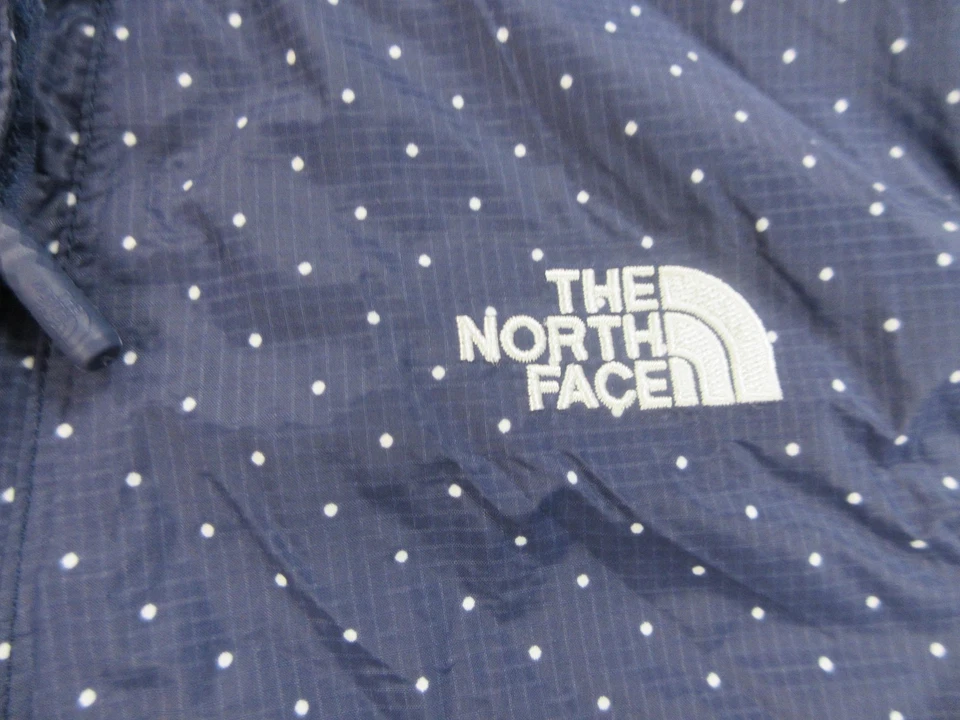 The North Face Resolve Parka Jacket Womens Small Blue Polka Dot Hooded Rain - Image 4 of 4
