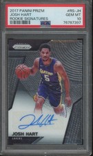 2017-18 Panini Prizm JOSH HART RC Rookie Auto Signatures Lakers PSA 10 JMP12