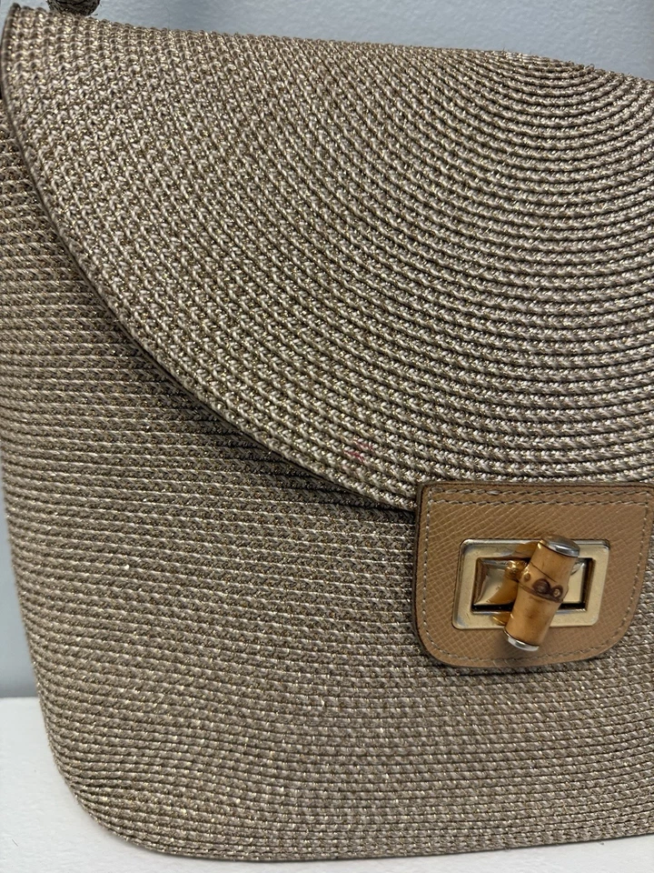 Bolso de Hombro Eric Javits Talla Tostada Interior Rosa Usado Foto 3 de 4