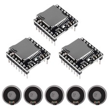 3PCS Mini MP3 Player Audio Module with 5PCS Metal Shell Round Internal Magnet...