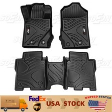 Car Floor Mats For 2021-23 Ford Bronco Tpe All-weather Black Floor Mat Full Set