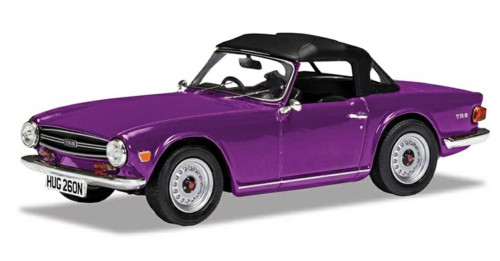 1969 Triumph TR6 Magenta 1/43 Scale Corgi Vanguards VA14701