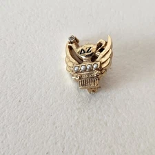 Vintage Pin 1976 Delta Zeta Sorority Seed Pearls