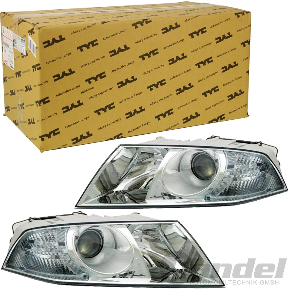 2X TYC PHARE PRINCIPAL H7/H1 GAUCHE+DROITE AVEC LWR Pour SKODA OCTAVIA II 04-09 - Photo 1/1