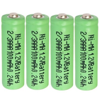 4 stück Ni-MH Akku 2/3AAA 1,2V 100mAh für SOLAR-Leuchten Deko Micro Batterie