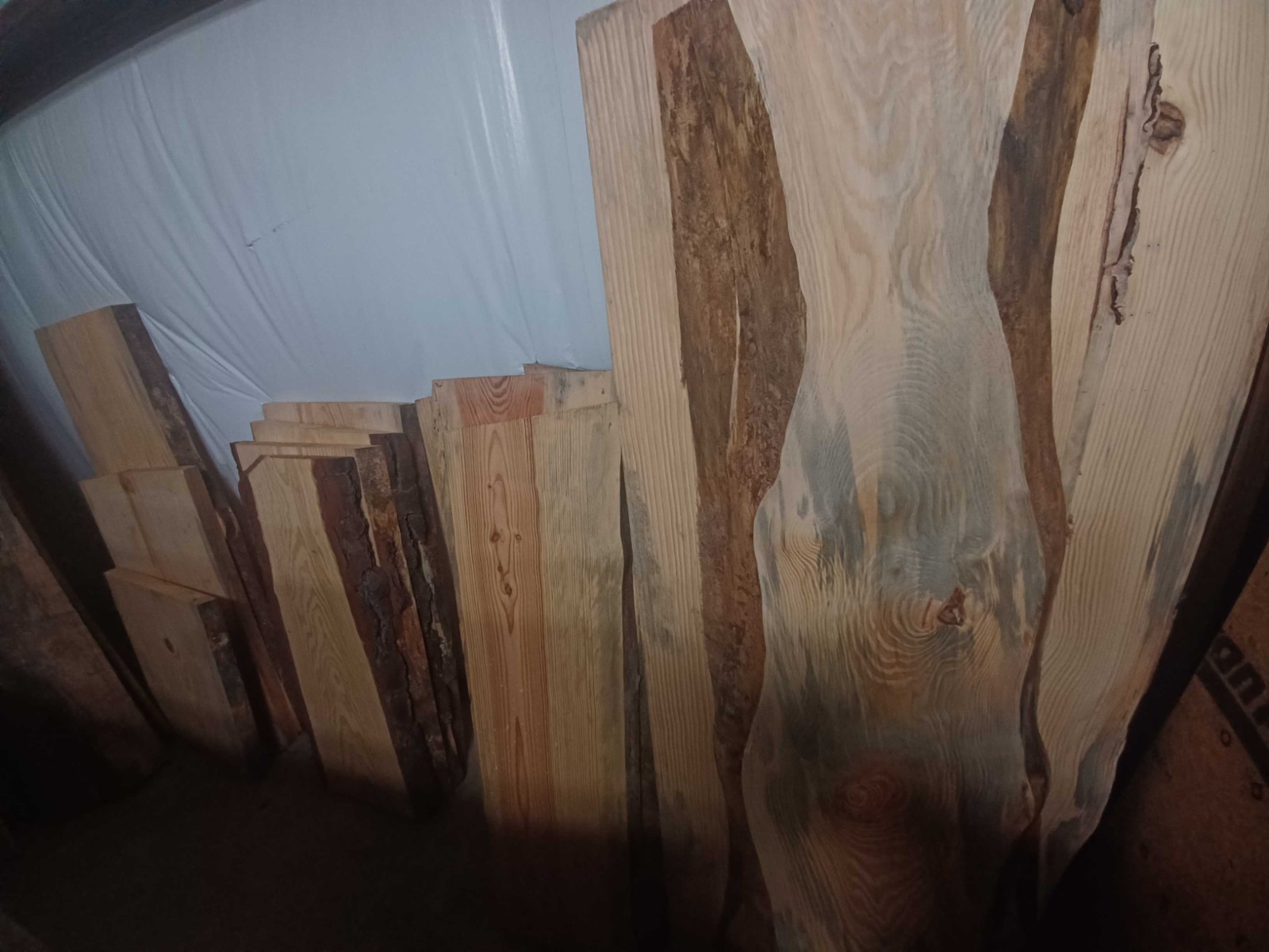 Pine, Southern Yellow - Live Edge Slabs, 2-Inch Thick, Kiln Dried & Planed