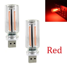2Pcs USB Car LED Lighting Retro Auto Mood Lamp Night Lamps USB Touch Night Light